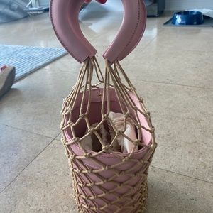 COPY - Pink and brown bucket bag